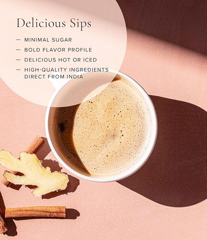 Art of Tea | Ginger Spice Chai Concentrate | 4 Pack 2.8 oz Chai tea bags (8 Servings per bag) | Chai Tea Latte Concentrate