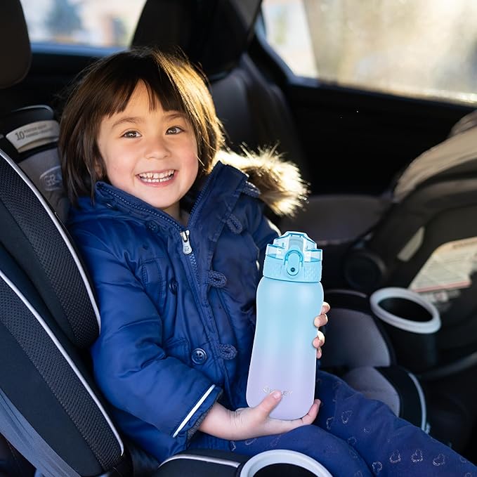 OLDLEY Insulated Kids Water Bottle, 12oz, Stainless Steel, Double Wall Vacuum, Leak-Proof, School Travel, Ombre Blue-purple