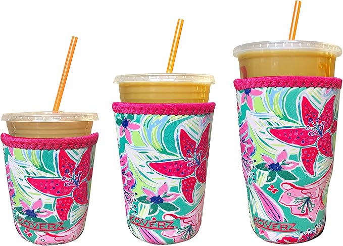 Koverz 3-Pack Iced Coffee Sleeve SET OF 3 - Lilly
