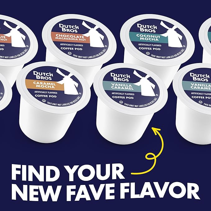 Dutch Bros Chocolate Macadamia Nut Flavored Coffee inspired by Annihilator®, 32 Count, Medium Roast, Single Serve Coffee Pods for Keurig K-Cup Brewers