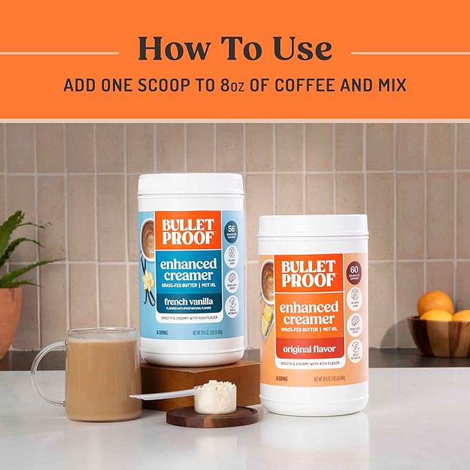 Bulletproof Original Creamer, 29.6 Ounces, Keto Coffee Creamer with MCT Oil and Grass-Fed Butter, Value Offering, Packaging May Vary