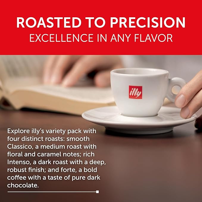 illy Espresso Compatible Capsules, Coffee Pods for Nespresso Original Line Machine, Classico, Forte, Intenso, Decaf, Lungo Roasts, 100% Arabica, Premium Italian Coffee, Single Serve, 10 Count, 20 Pack