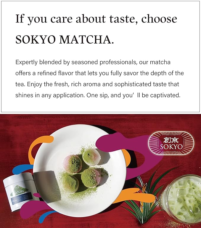 SOKYO ceremonial matcha powder series powdered green tea Japanese matcha (3.52oz / 100g, Shizuoka Ceremonial S)