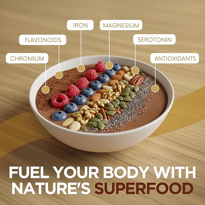 Addictive Wellness Raw Cacao Powder - Wild-Grown Heirloom Mycotoxin-Free Arriba Nacional Chocolate Cocoa Powder Unsweetened, Vegan, Keto & Paleo Friendly Raw Cacao Powder 340g (12 Ounce)