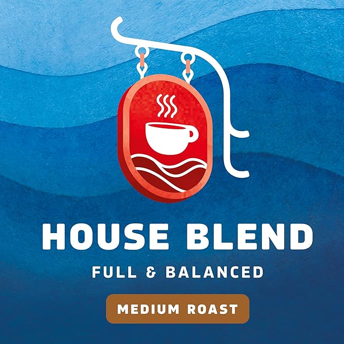 Seattle's Best Coffee House Blend Medium Roast Ground Coffee | 12 Ounce Bags (Pack of 6)