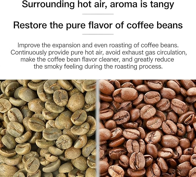 Coffee Roaster Machine for Home Use，Drum Coffee Bean Roaster, Roasting Time 10-20 Min, with Speed Controller, Stainless Steel Electric Peanut Roaster for Home, Commercial Restaurantfor