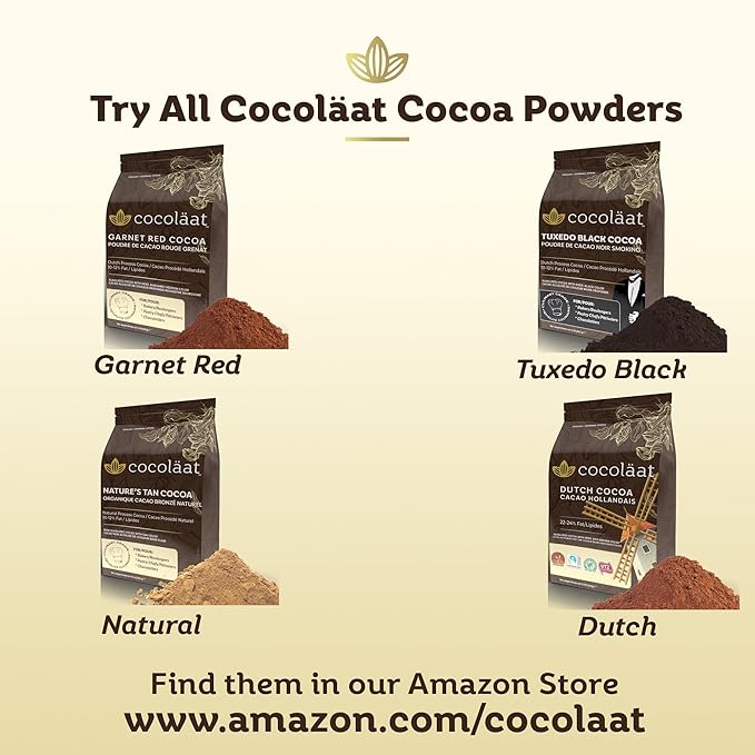 Cocoläat European Style Dutch Cocoa Powder | Culinary Grade for Bakers, Pastry Chefs, & Chocolatiers | Dark and Rich With High 22/24% Cocoa Butter | Resealable Pouch | 2 lb, 907 g