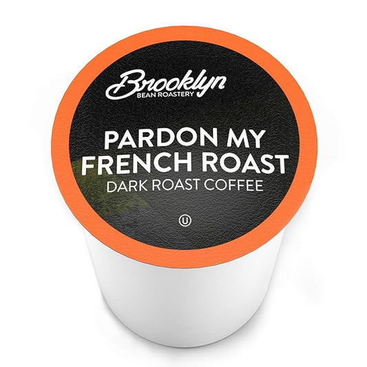 Brooklyn Beans French Roast Gourmet Coffee Pods - Compatible with Keurig K Cup Brewers Including 2.0 Machines, 40 Count, Dark Roast and Intense