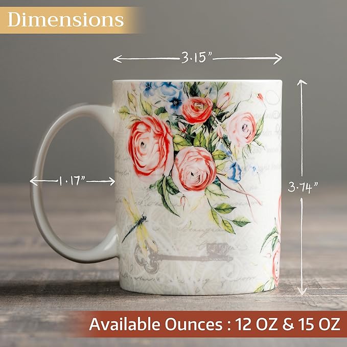 Maison d' Hermine Coffee Mug with Handles Fine Bone China Mugs Pack of One Tea Cups for Hot Beverages Cappuccino Latte Home Restaurant Office Perfect for Gift (Champ De Mars - Paris, 12 Ounce)