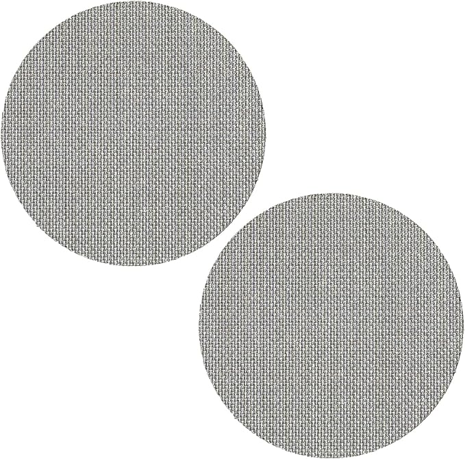 2-Pack Espresso Puck Screen, 53.3mm Stainless Steel Filter Screen, 1.7mm Thickness 150 Micron Reusable Accessories Espresso Filter for Portafilter Basket