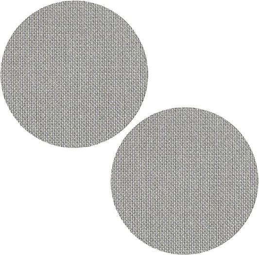 2-Pack Espresso Puck Screen, 53.3mm Stainless Steel Filter Screen, 1.7mm Thickness 150 Micron Reusable Accessories Espresso Filter for Portafilter Basket