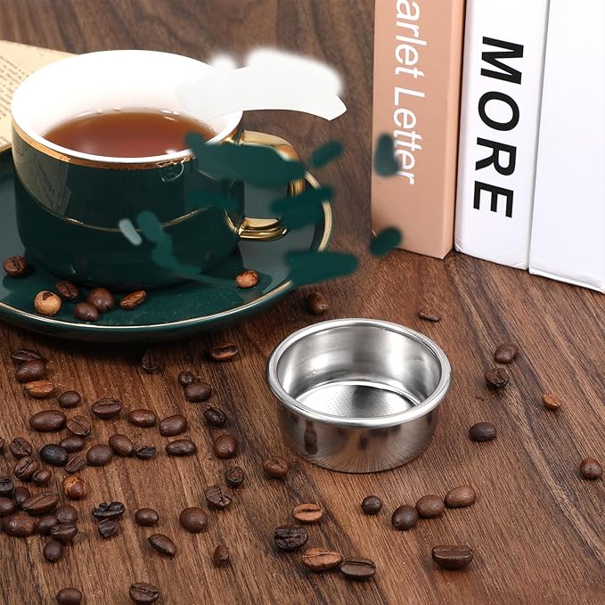 54mm Portafilter Basket Non Pressurized Filter Basket Stainless Steel CoffeeFilter Replacement CoffeeFilter Basket-Filter Baskets Machine Parts for Coffee Machine Coffee Accessories