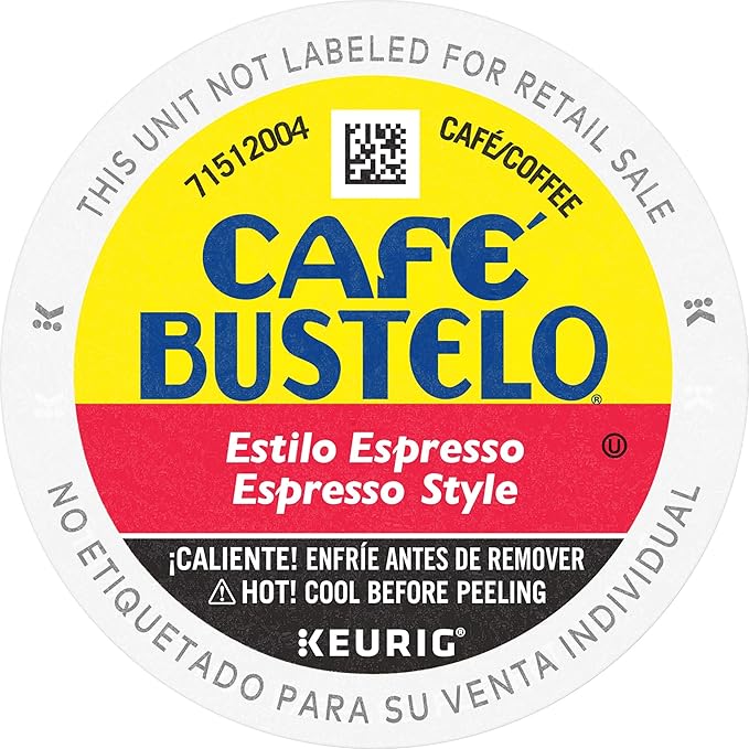 Café Bustelo Espresso Style, Dark Roast Coffee, Keurig K-Cup Pods, 32 Count Boxes (Pack of 4)