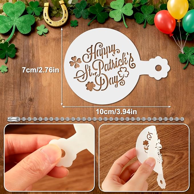 JULBEAR Holiday Cookie Stencils Set, 36 Reusable Templates Versatile Holiday Baking Stencils for Valentine's, St Patrick's Easter DIY Baking and Decorating