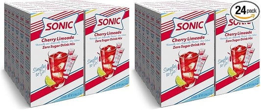 Sonic Singles To Go Powdered Drink Mix, Cherry Limeade, (144 Sticks Total),6 Sticks Per Box (Pack of 24)