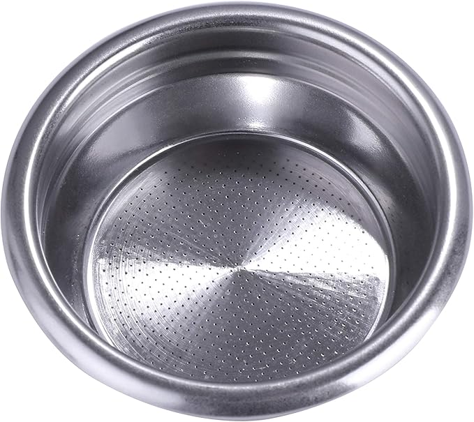 58mm E61 Precision Filter Ridged Basket Stainless Steel Portafilter Basket Espresso Compatible 58MM Portafilter FilterBasket Double Cup Coffee Replacement