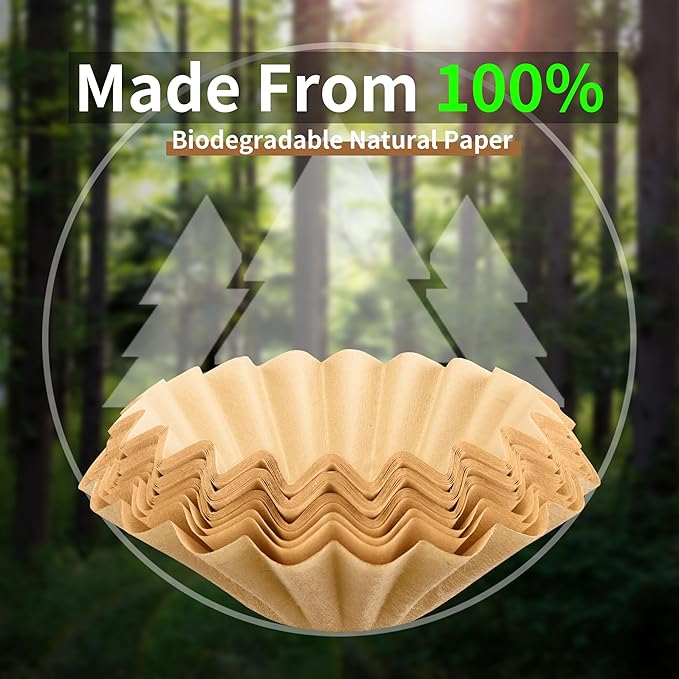 Coffee Filters Compatible with Farberware Coffee Percolator, 150 Pcs Perforated Unbleached Filter Paper for Farberware 4Cup, Coletti 6Cup, Elite Gourmet 6 Cup
