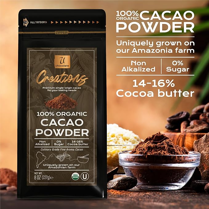 U Chocolate Creations Cacao Powder (2 bags (32 oz))