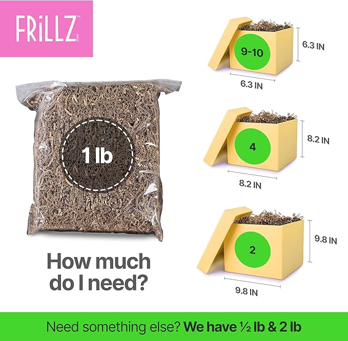 FRILLZ Crinkle Paper Filler - 1 LB Lime Green Shredded Paper for Easter Baskets, Basket Filler for Birthday, Weddings, Anniversaries, and other gifts. Eco-Friendly. Made from US materials.