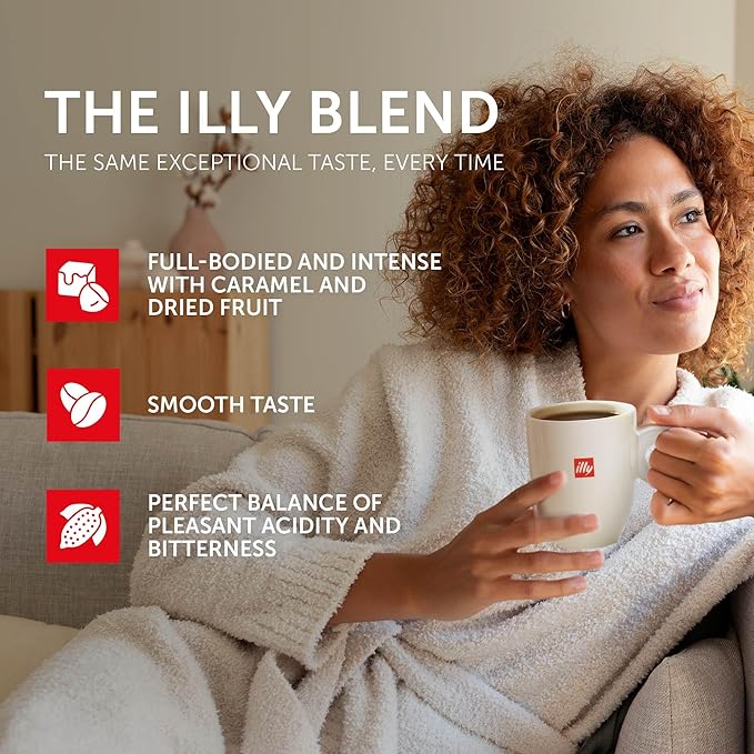 illy Whole Bean Coffee, Brasile Regenerative Agriculture Medium Roast, 100% Arabica, Premium Italian Coffee, Ideal for Espresso, Drip, Moka and French Press Brewing, 8.8oz, 6 Pack