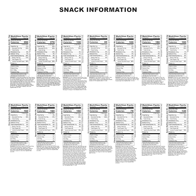 Dagaon Korean Snack Box 30 Count - Sweet and Savory Snacks. Variety of Korean Treats Including Chips, Biscuits, Cookies, Pies, Candies.. Assortment of Korean Snacks for Anyone.