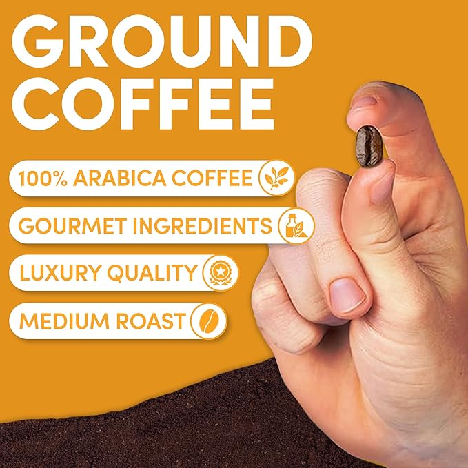 Sarasota Coffee Ground Southern Texas Butter Pecan | Medium Roast Gourmet Flavored Coffee Grounds | Low Acid, Mold Free, Specialty Grade Flavored Bulk Ground Coffee | 5lb (80 oz)