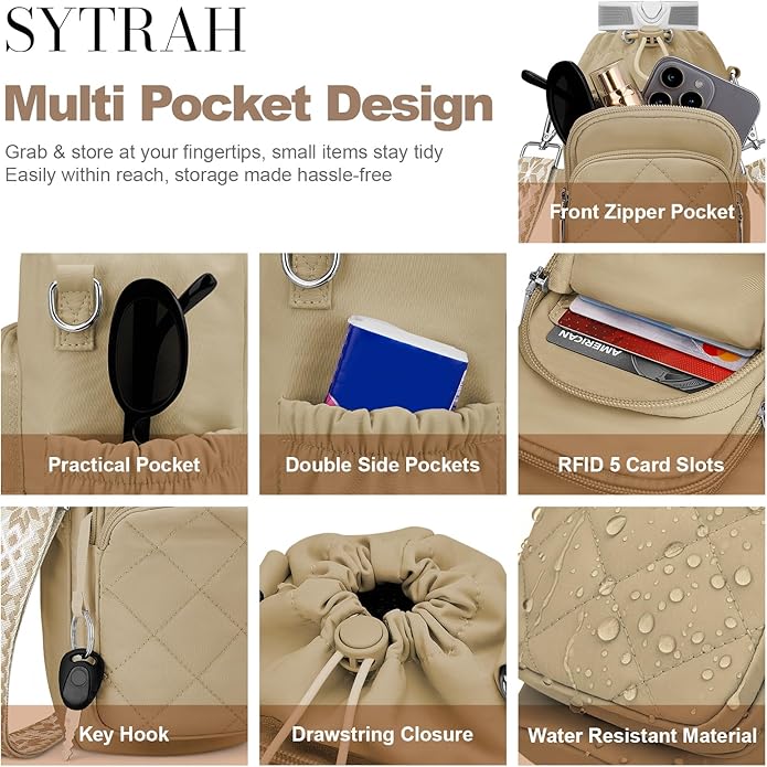 Water Bottle Bag Crossbody，Insulated Water Bottle Purse Crossbody Water Bottle Holder with Strap 40 oz