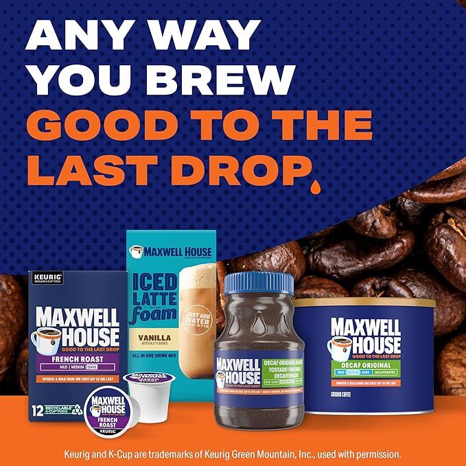 Maxwell House Decaf Original Medium Roast Ground Coffee (22 oz Canister)