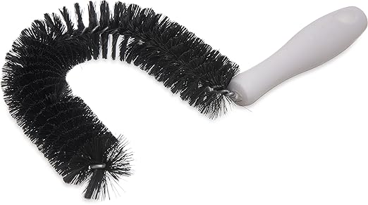 SPARTA 4015300 Polyester Curved Brush, Coffee Decanter Brush With Soft Bristles For Commercial Kitchens, 10 Inches, Black