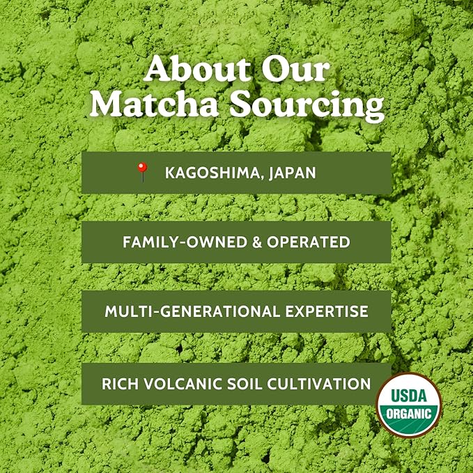 SEN CHA Naturals Organic Matcha Powder, Authentic Japanese Green Tea, Premium First & Second Harvest Culinary and Ceremonial Grade Matcha Powder, Lattes & Baking, 4oz Bag (1 Pack)
