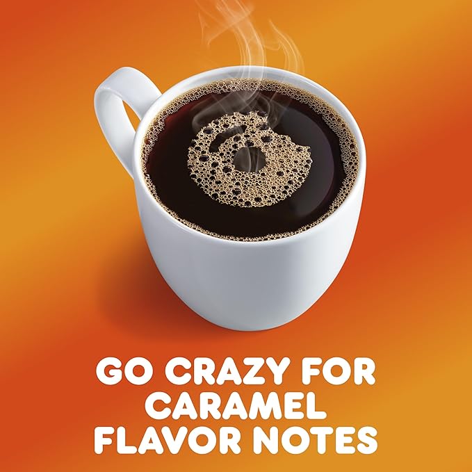 Dunkin' Caramel Me Crazy Flavored Ground Coffee, 11 Ounces (Pack of 6)