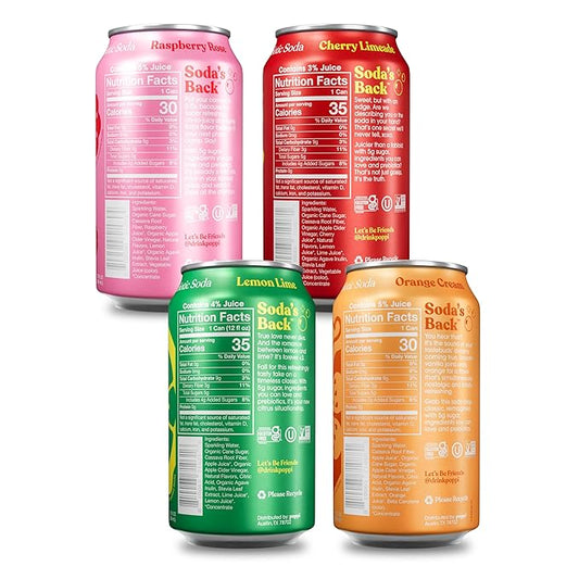 Poppi Sparkling Prebiotic Soda Beverage with Apple Cider Vinegar, Seltzer Water and Fruit Juice, Trend Setters Variety Pack, 12 Fl Oz, Pack of 12, Packaging May Vary