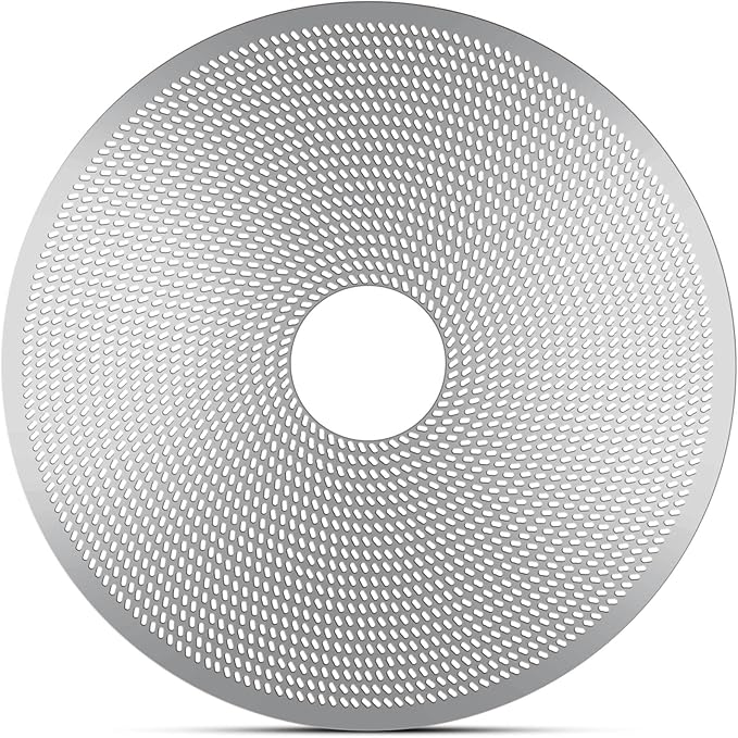 58mm Espresso Puck Screen with Round Hole in the Middle - 0.2mm Ultra Thin Espresso Puck, Stainless Steel Reusable Coffee Filter, Suitable for La Marzocco/Gaggia