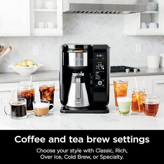 Shark Ninja CP307 Hot and Cold Brewed System W/Thermal Carafe Coffee Maker, Black