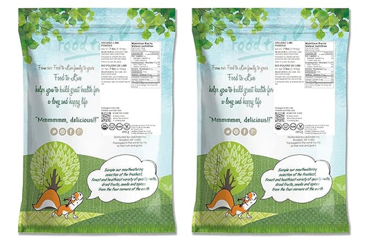 Food to Live Organic Lime Juice Powder, 14 Pounds - Non-GMO, Unsulfured, Made from Raw Dried Citrus Fruit, Vegan, Bulk, Great for Baking, Juices, Smoothies, Yogurts, Contains Maltodextrin, No Sulphites