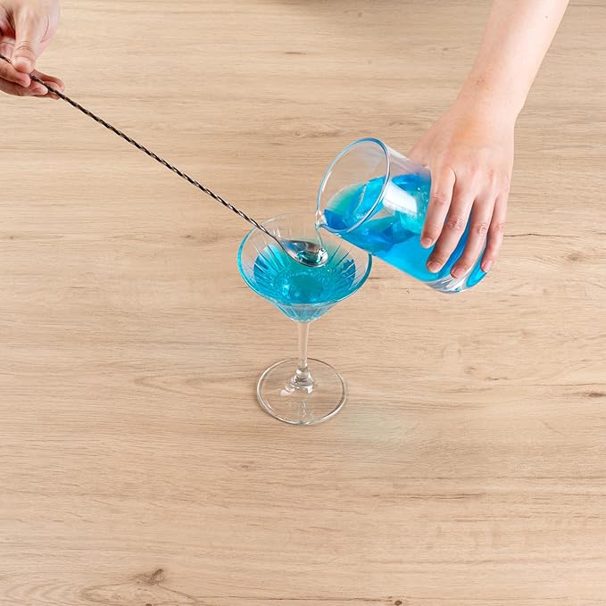 Restaurantware-16 Inch Bar Spoon, 1 Corkscrew Handle Cocktail Stirrer Spoon - Long, Commercial, Stainless Steel Cocktail Mixing Spoon, For Stirring And Mixing Cocktails For Professionals