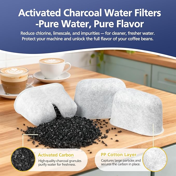 Cleaning Kit for Breville, 60 Cleaning Tablets and 8 Water Filters for Breville Espresso Machines - 2g Espresso Machine Tablets-16 Months Supply