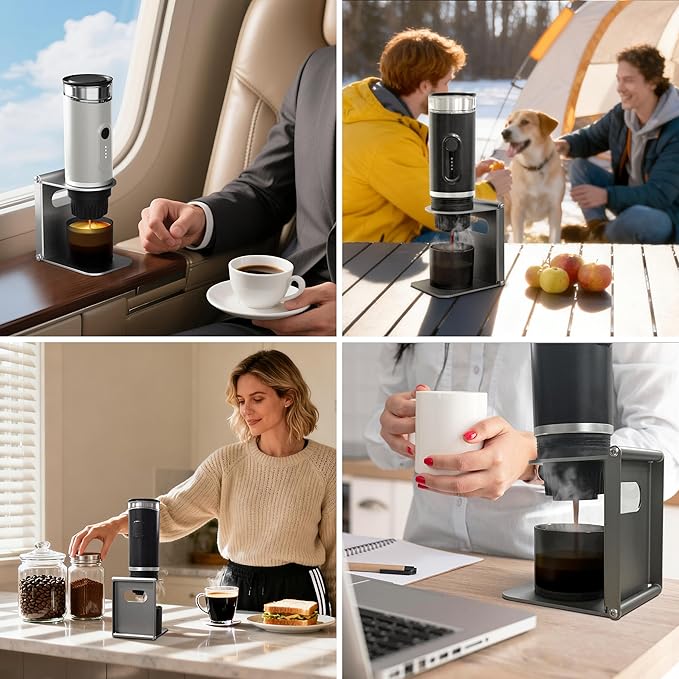 KAGWON Foldable Universal Electric Travel Coffee Machine Stand, Portable Espresso Maker Stand, Lightweight Pour Over Coffee Stand, Easy to Carry & Ready to Use