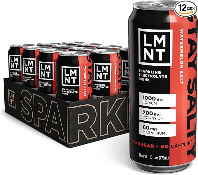 LMNT Sparkling Electrolyte Drink - Watermelon Salt | 12-Count