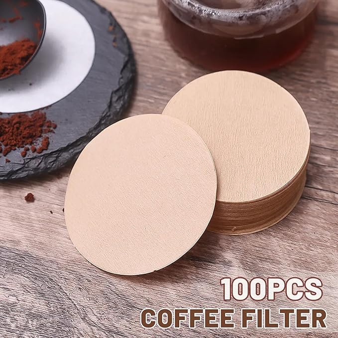100 Count Unbleached Coffee Filters,Paper Filter Compatible With OXO Good Grips Coffee Maker ＆ Compact Cold Brew Coffee Maker