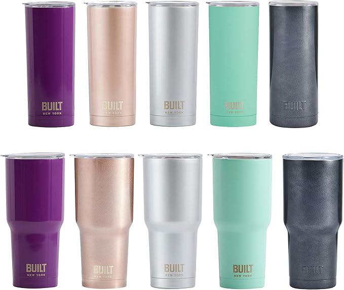 BUILT 30 Ounce Double Walled Stainless Steel Tumbler Silver 5193239