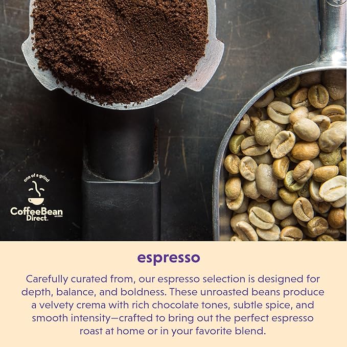 Coffee Bean Direct Unroasted French/Italian Espresso Blend, 5 Pound (Pack of 1)