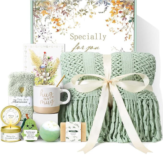 Valentines Day Gifts for Her Mom Friend Sister, Birthday Gifts for Women Self Care Spa Gift Baskets for Women, Get Well Soon Gift Baskets Thinking of You Relaxation Stress Relief Care Package