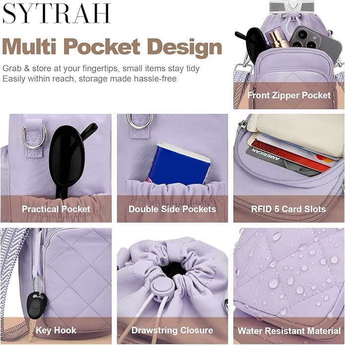 Water Bottle Bag Crossbody，Insulated Water Bottle Purse Crossbody Water Bottle Holder with Strap 40 oz