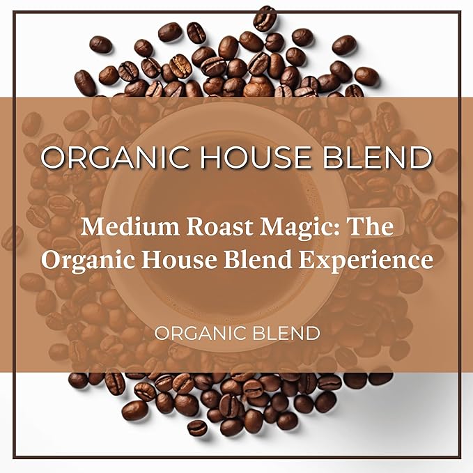 San Diego Coffee Organic House Blend, Medium Roast, Ground Coffee, 16-Ounce Bags (Pack of 2) Café molido tostado