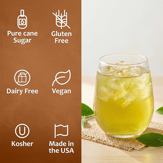 Syruvia Green Tea Flavored Syrup for Drinks, Cocktails, Lemonades, Iced Teas and Desserts – 25.4 fl oz, With Pump