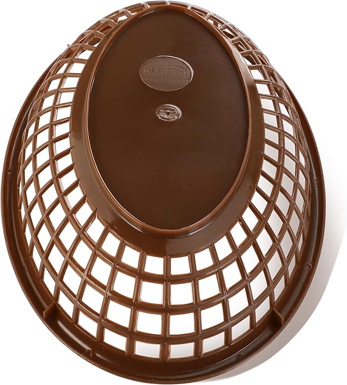 New Star Foodservice 44119 Fast Food Baskets, 9 1/4-Inch x 6-Inch Oval, Set of 36, Brown