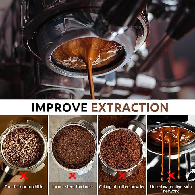 51mm Bottomless Portafilter 3 Ears, Davonpha Professional Espresso Portafilter 51mm compatible with De-longhi EC680, EC685 & EC885 Espresso Machine, Stainless Steel Basket and Black Rosewood Handle