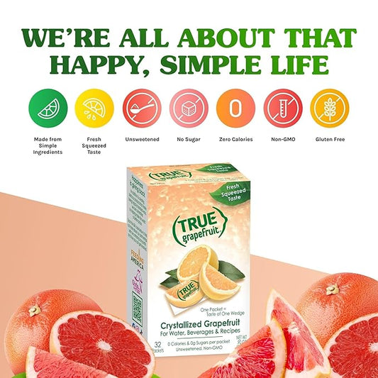 TRUE Grapefruit Water Enhancer, Bulk Dispenser, 500 Count (Pack of 1), 0 Calorie Drink Mix Packets For Water, Sugar Free Grapefruit Flavoring Powder Packets