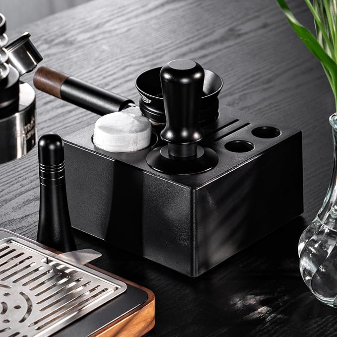 IKAPE 58MM Espresso Tamper Kit 4 in 1, Coffee Tamper, WDT Tool, Paper Filters (200pc), Dosing Funnel
